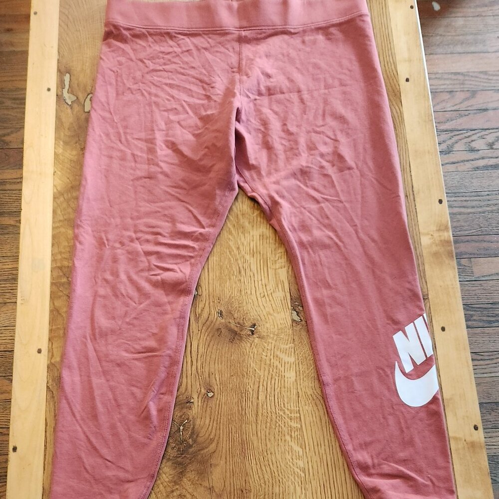 Nike Muted Pink Cotton Leggings Women's XXL